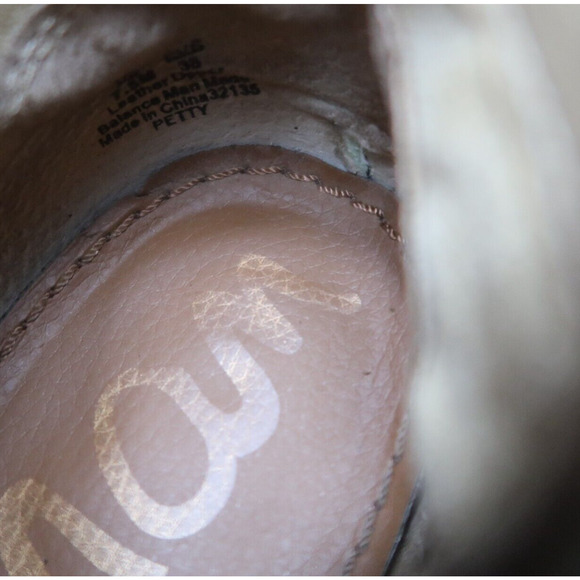 Sam Edelman Shoes Womens 7.5 Bootie Fashion Petty Leather Classic Tan Block Heel - Picture 13 of 14